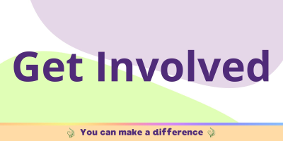 banner saying 'get involved. You can make a difference.'