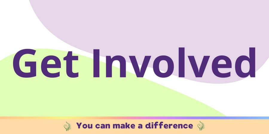 banner saying 'get involved. You can make a difference.'