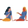 two friends chatting